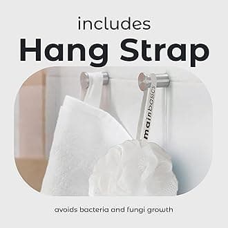 MainBasics Bath Shower Loofah Sponge Pouf Body Scrubber Exfoliator Body Wash Sponge (Set of 3, Snow White)