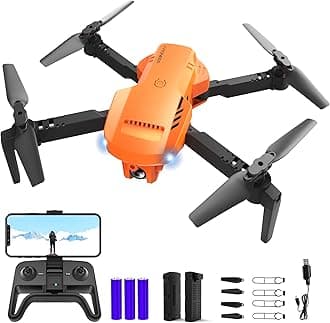 Drones for Adults - Drone with camera 1080P HD, FPV Foldable Drone with Carrying Case, 2 Batteries, 90° Adjustable Lens, One Key Take Off/Land, Altitude Hold, 360° Flip