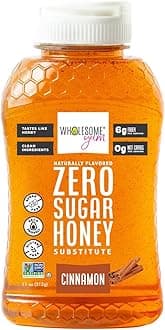Cinnamon Zero Sugar Honey Substitute (Keto) - Natural Sugar Free Honey Alternative With Monk Fruit & Allulose - 0 Net Carbs, Non-GMO, Gluten Free, No Aftertaste (11 oz)