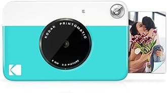 AM KODAK Printomatic Full-Color Instant Print Digital Camera, Zink 2x3" (5.1x7.5 cm) Sticky-Back Photo Paper, 5MP, Portable, Creative Fun Gift for Birthday, Christmas, Holiday, Blue