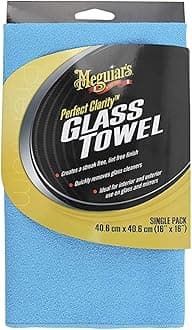 Meguiar's Perfect Clarity Glass Towels - Premium Reusable, Streak-Free, Lint-...