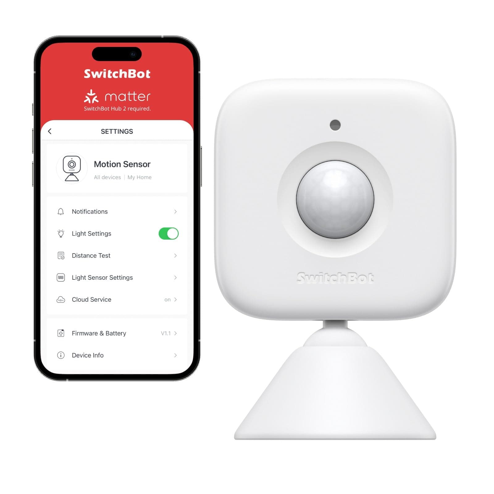 Smart Motion Door Sensor - Wireless Home Security System, PIR Motion Detector Alert, Add SwitchBot Hub Mini to be Compatible with Alexa