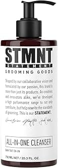 Grooming Goods All-In-One Daily Cleanser, 25.3 oz | SLS/SLES Sulfates Free | Extra Caring Formula w/Activated Charcoal & Menthol