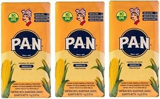 Harina PAN Pre-Cooked Yellow Maize Meal - 1kg (Pack of 3)