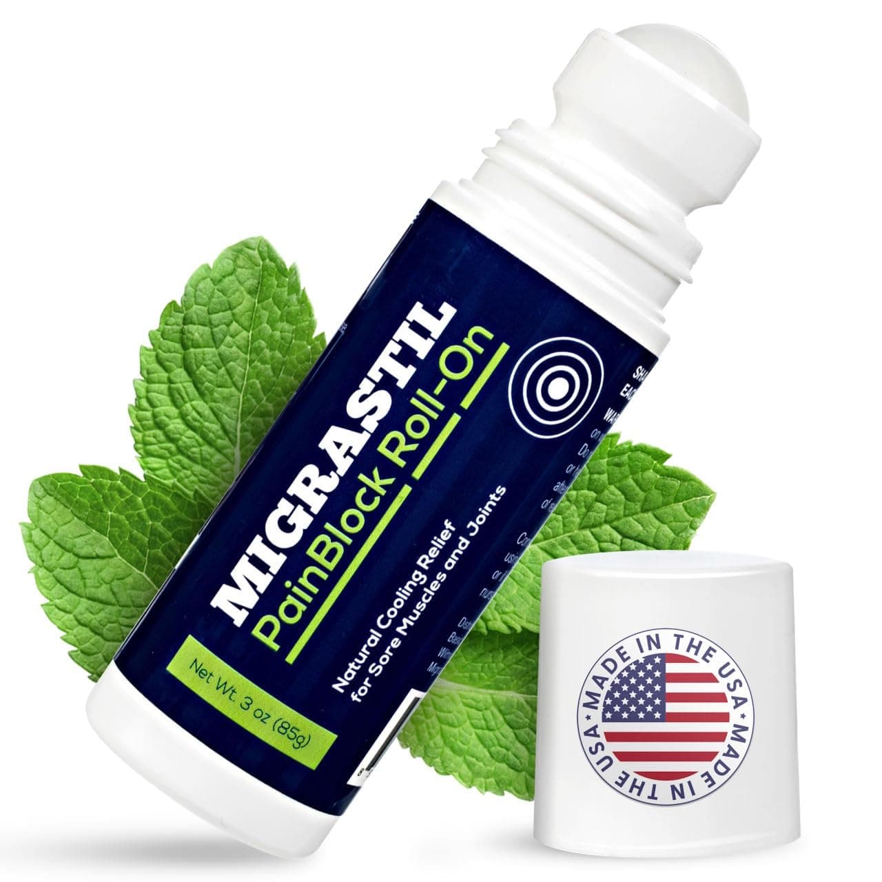 Basic Vigor Migrastil PainBlock Roll-On, 3oz