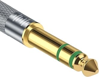 Geekria 6.35mm (1/4") Male to 3.5mm (1/8") Female Jack Stereo Headphones Plug, Aluminum Alloy, Gold Plated Adapter