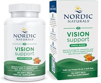 Nordic Naturals Vision Support, Lemon - 60 Soft Gels - with Zeaxanthin and FloraGLO Lutein, for Healthy Eyes and Vision - 30 Servings