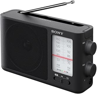 Sony ICF-506 Portable Radio, FM/AM/Wide FM, Battery Operated (3 x AA), Black ICF-506 C