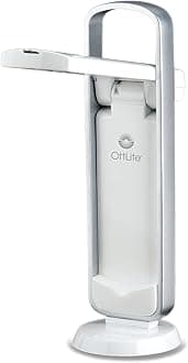 OttLitePortable LED Task Lamp, White - Lightweight LED Desk Lamp with Carrying Handle, Long-Lasting & Energy-Efficient Natural Daylight LEDs for Home Office & Desk - Automatic On/Off Operation