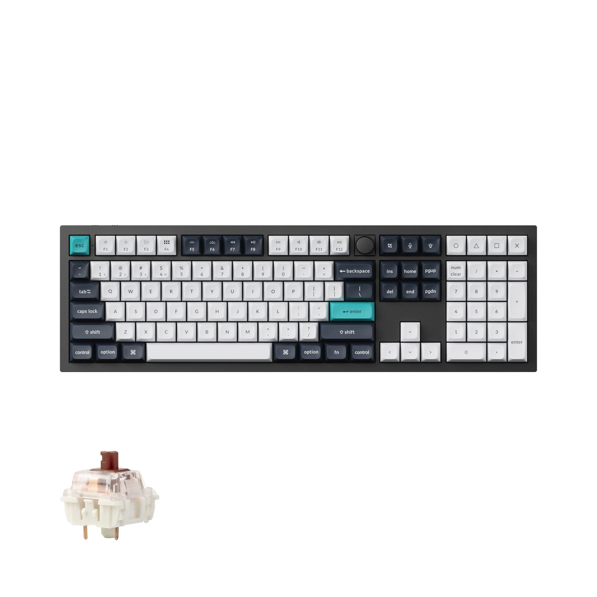 - Q6 Max QMK/VIA Bluetooth Wireless /2.4 GHz/USB-C Wired Custom Mechanical Keyboard, Full Size Programmable Knob RGB Backlit Hot-Swappable Gateron Brown Switch for Mac Windows Linux - Black