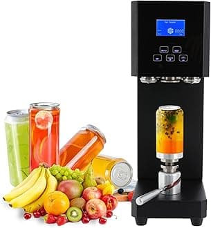 Automatic Can Sealing Machine Electric Cup Sealer Machine 4-6 Seconds/Time Milk Tea Drink Bottle Sealer Beverage Seal Machine with LED Display Intelligent Panel for Cafes Bars Beverage Stores