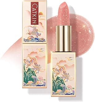 Tinted Lip Balm Glitter Lip Stain Ultra Hydrating Lip Moistrurizer Lip Care with Vitamin E Nourishing For Cracked & Dry Lips 0.12 oz C09 Aurora - Light Pink