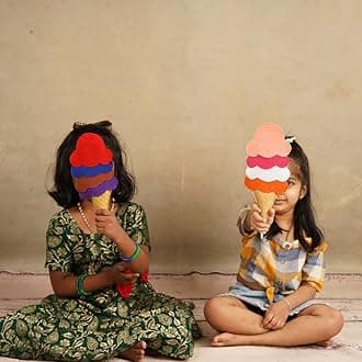 Ice Cream Scoops Toy | Improves Motor Skills and Pattern Making | Best Gift for Kindergarten Kids | Travel Friendly Toy for Vacation