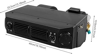 12V Universal Under Dash A/C Evaporator AC Air Conditioning Evaporator Kit 3-Speed Air Flow Single Cooling 80W for Car Truck Black New