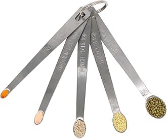 1Pack Mini Measuring Spoons Set, Heavy Duty Stainless Steel Teaspoon for Cooking and Baking, Suitable for Small Amount of Dry or Liquid Ingredients and Spices