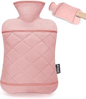 Hot Water Bottle with Hand Pocket Cover–2.0L BPA Free PVC Water Bag, Odorless Superior Material