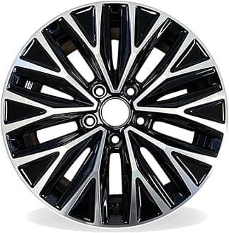 16" Single 16x6.5 Alloy Wheel For VOLKSWAGEN JETTA 2019-2021 Machined Black OEM Design Replacement Rim