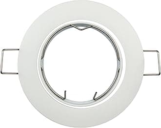 Pack of 10 Recessed Lighting Frame GU5.3 MR16 Fitting Frost White Ceiling Downlight Fitting 60mm(2.36in) Cutout(Frost White)
