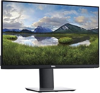 P2419H 24 Inch Full HD (1920 x 1080) Monitor, 60 Hz, IPS, 5ms, Ultrathin Bezel, DisplayPort, HDMI, VGA, 5 x USB, Adjustable Stand (Height, Pivot, Swivel, Tilt), 3-Year Warranty, black