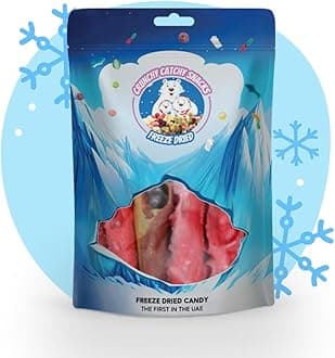 Crunchy Catchy Snacks Freeze Dried Puffed Rollups Candy 80 g, Medium