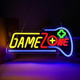 Game Zone Neon Sign Dimmable Gaming Room Decor for Bedroom Wall Light up Signs Teen Boy Home Gamer Party Friends Gifts