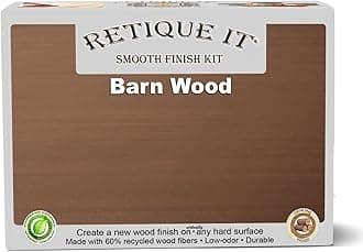 Gel Stain Liquid Wood Kits by Retique It - Real Paintable Wood. Great Companion to Chalk Finish Paint, Milk Paint, Furniture Paint. (2X Double (100 sq ft), Brushed Finish, 35 Barn Wood)