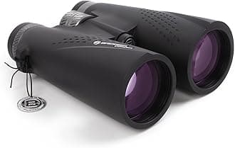 BRESSER 15x56 Binoculars for Adults High Powered with HD Optical System, FMC Green Film BAK4 Prism, Non-Slip Grip, Waterproof, Fogproof, Shockproof for for Hunting Bird Watching Travel Football Games