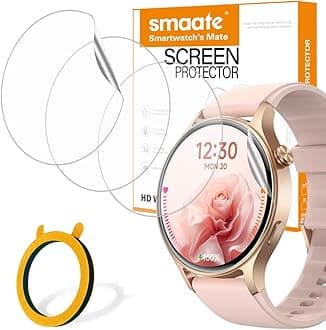 Soft Screen Protector Compatible with aeac Fitpolo GTX18 AR-01 1.3” Smart Watch , TPU, 6-pack, Full Coverage, Bubble Self-healing, with Non-slip Pad Sticker