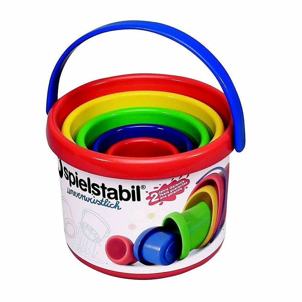 Spielstabil Nesting Stacker - Sturdy 5 Piece Set with Carry Handle (Made in Germany)
