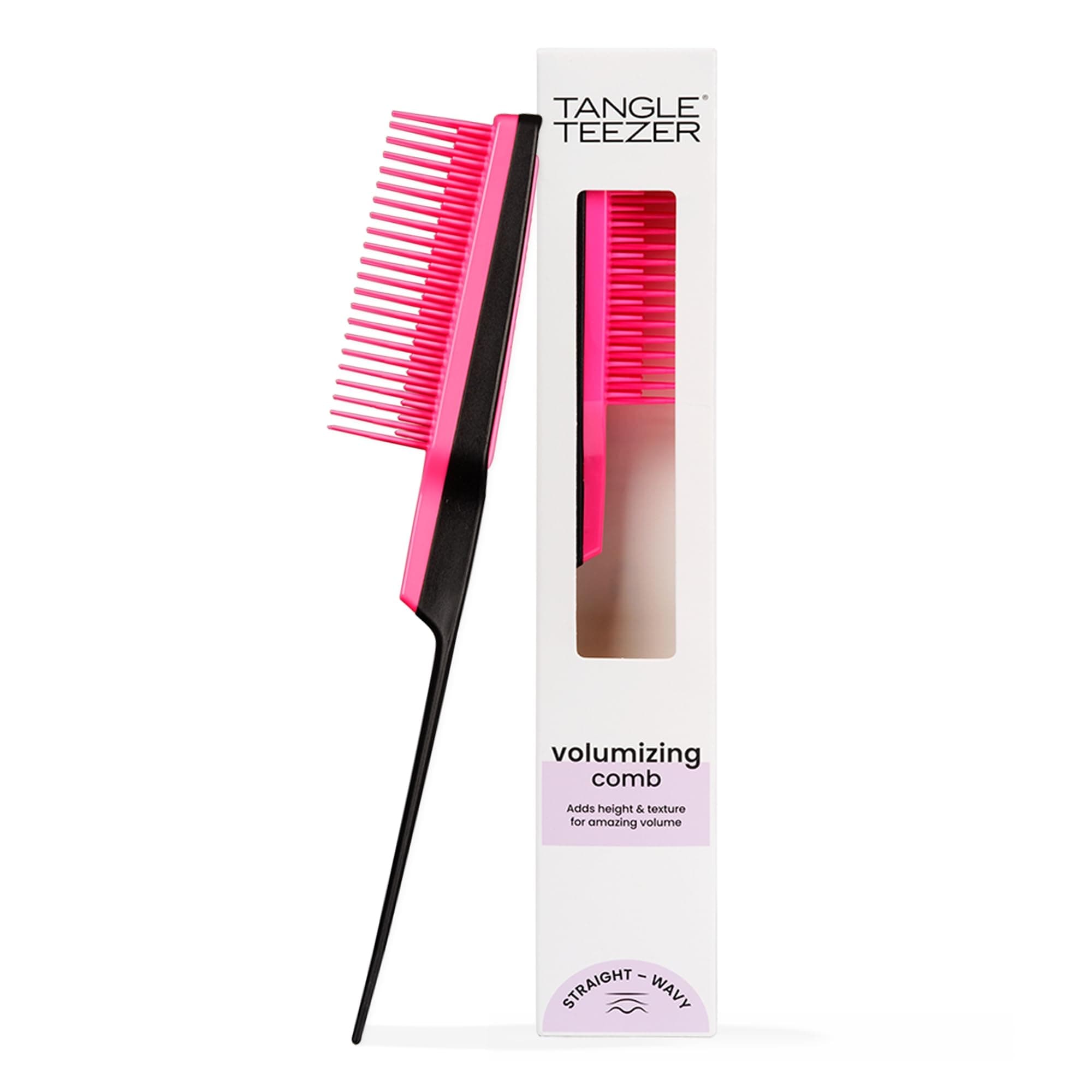 Tangle Teezer Ultimate Volumizer Back Combing Brush, Adds Texture and Volume, for All Hair Types, Pink Embrace