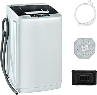 Portable Washing Machine, 2-in-1 Laundry Washer and Spin Combo with 10 Programs, 8.8lbs Capacity, Drain Pump and LED Display, Full Automatic Washer for Apartment, RVs, Dorm, Grey