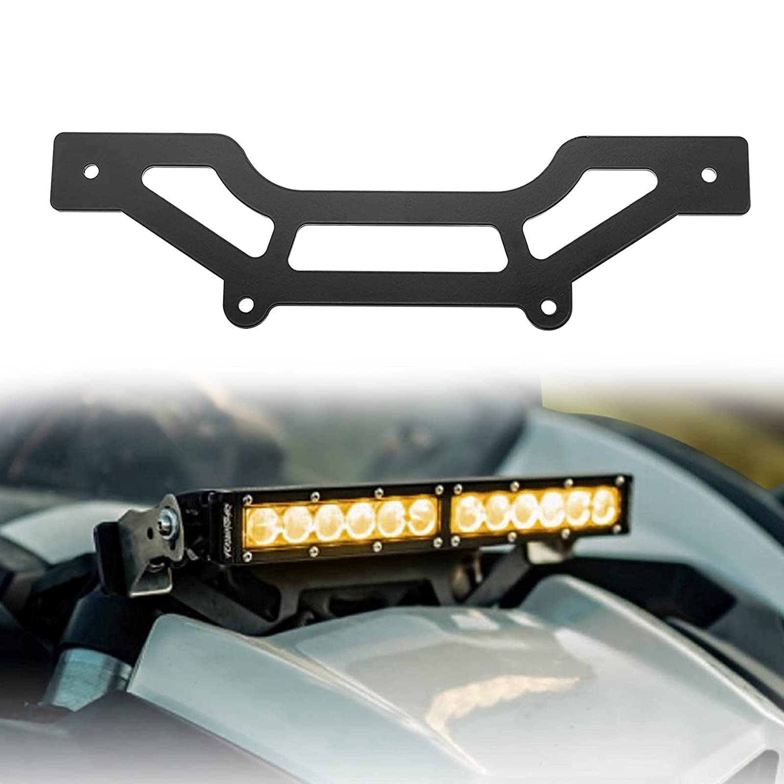 Kemimoto X3 12" LED Light Bar Bracket Compatible with Can Am Maverick X3, X3 MAX 2017 2018 X3 Front Light Bar Mount Kit
