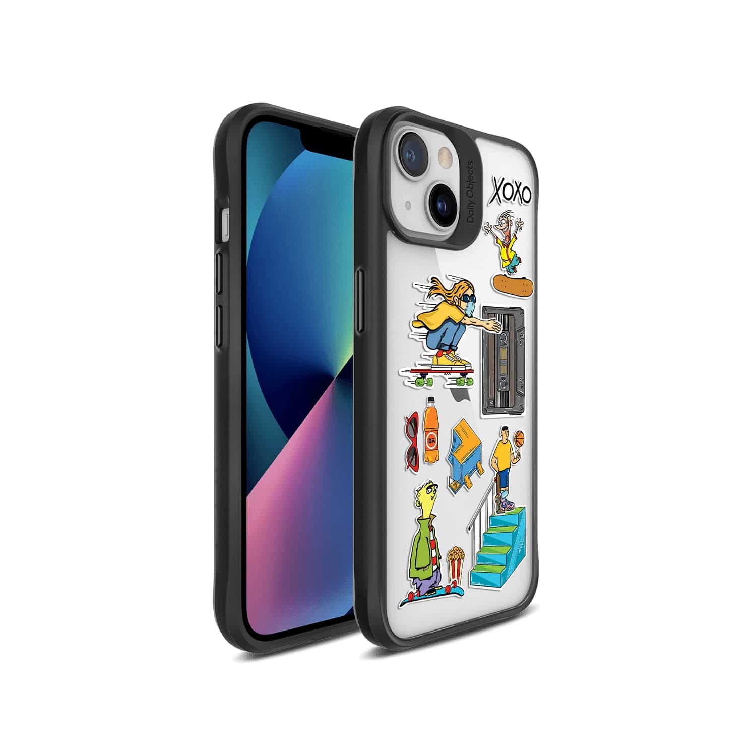 DailyObjects Case for iPhone 13 Mini, Drop Protection Polycarbonate Black Hybrid Go Crazy Slim Shockproof Back Cover