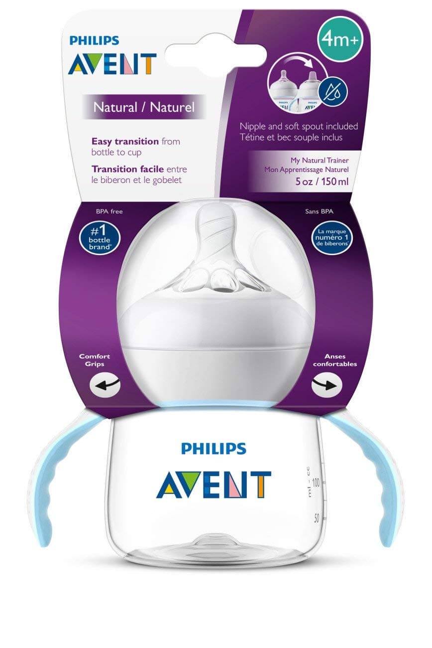 Philips Avent Natural Trainer Sippy Cup with Fast Flow and Soft Spout, 5oz, 1pk