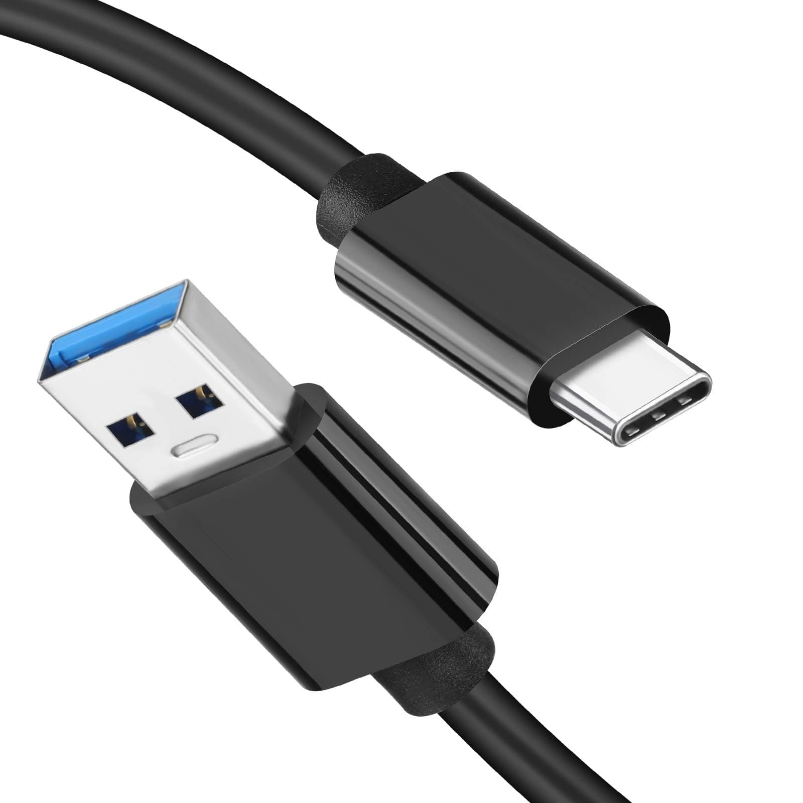 LDLrui USB C Cable, USB C 3.1 Gen 2 to USB Cable, Type C 3A Fast Charge & 10Gbps Data Sync Cable for MacBook, Galaxy S20, Samsung T7, Portable SSD, SSD, Oculus Quest, Power Bank and More,Black (0.3M)