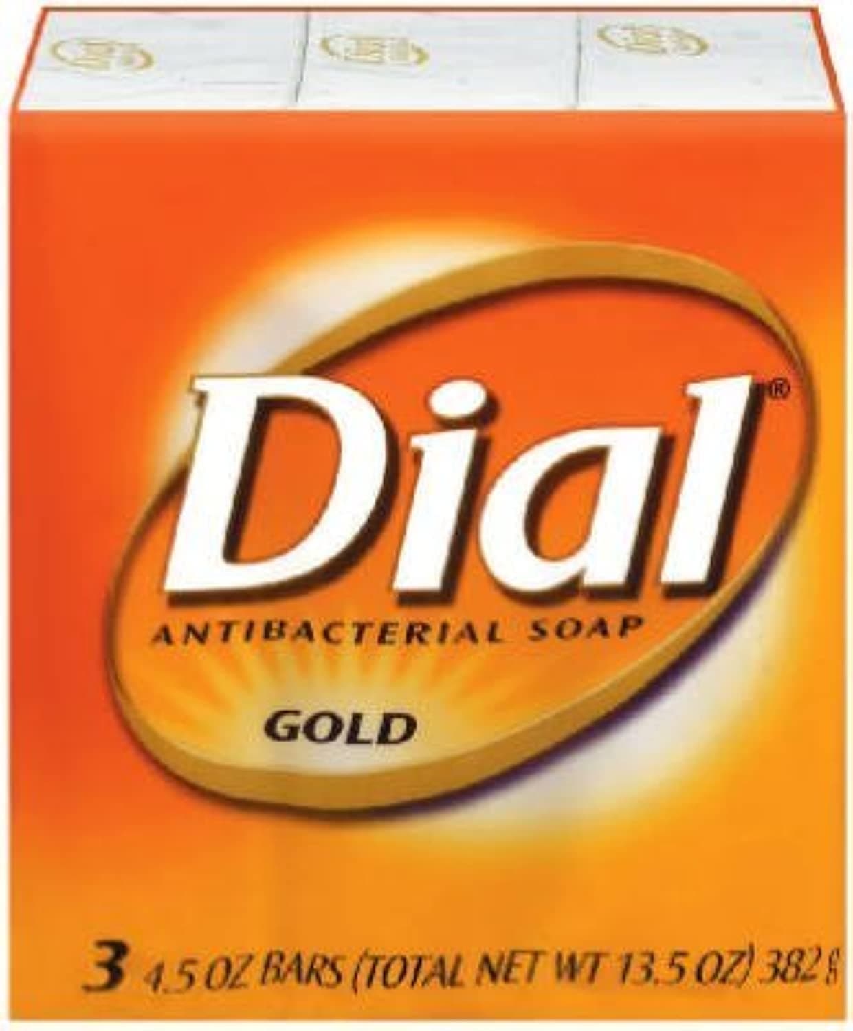 12402 4 oz. Gold Dial Antibacterial Soap Bars, 3 Pack