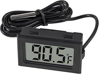TPM-10 LCD Digital Thermometer with 1m Probe for Rduino UNO Projects Temperature Sensor Meter for Cars Incubators Aquariums Weather Stations Accurate Display -50 to 110C