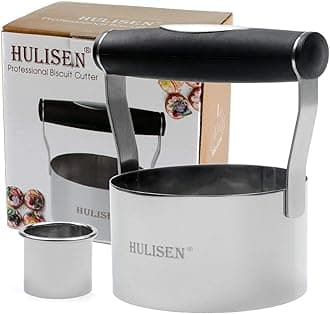 2 in 1 Stainless Steel Julienne Vegetable Peeler Multi-Functional Fruit & Veggie Shredder Slicer and Grater for Potatoes, Carrots, Cucumbers 3.5 inch Biscuit Cutter (Round)