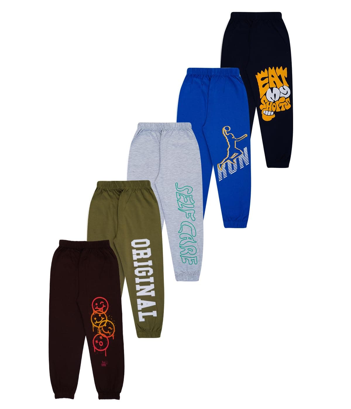 T2F Boy's Regular Fit Mid Rise Pants