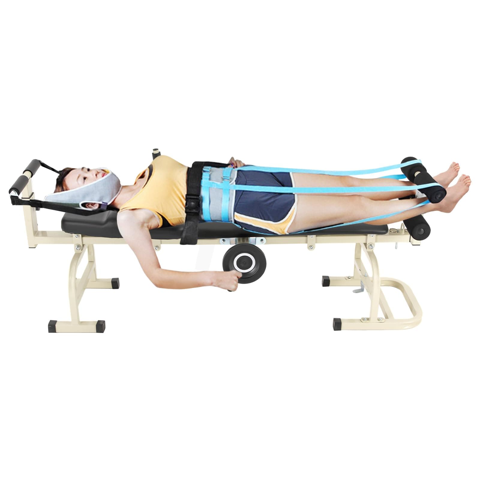 Multifunctional Lumbar Stretch Tool Device, Traction Bed Table Fit Cervical Spine Decompression Machine Decompression Table Traction Table for Relieve Pain of Neck, Shoulder, Waist