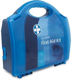Reliance Medical First Aid Eye Wash Kit - 2 x 500ml Reliwash Eyewash Bottles with Mirror - 2 x 20ml Saline Sterile Solution Pods Drops for Eyes And Eye Pads
