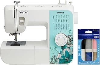SM3701 37-Stitch Free Arm Sewing Machine and 6-Piece Premium Sewing Thread Pack