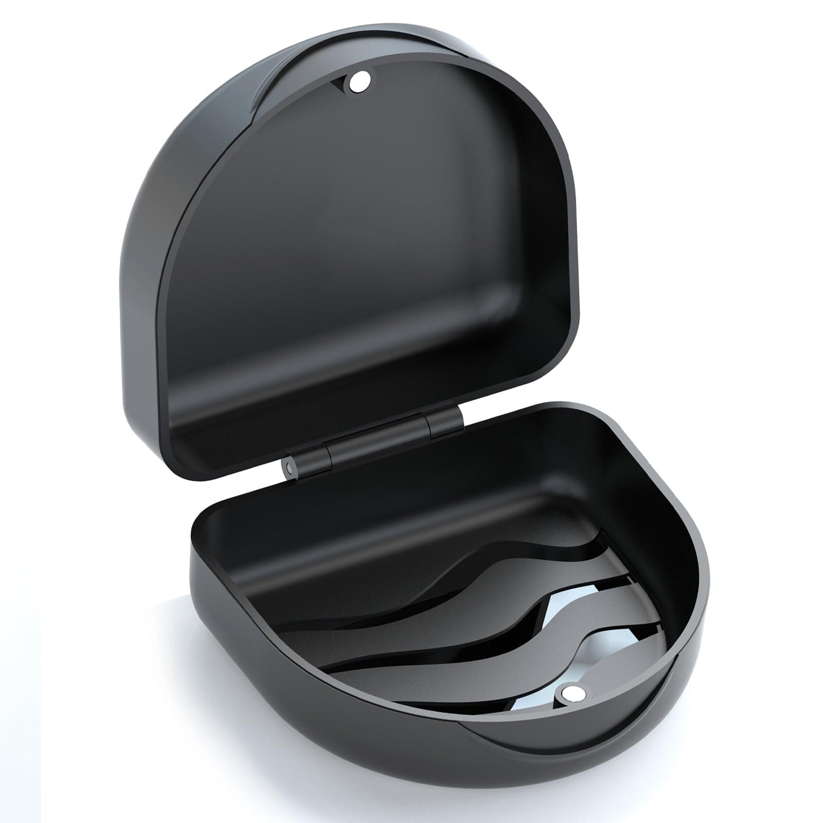 Retainer Case Denture Box: Slim Braces Case,Denture Baths,Orthodontic Dental Case, Mouth Guard Case, Denture Box, Teeth Aligner Case, Night Guard Case Container Storage Holder Black.
