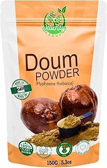 Premium Doum Palm Powder, 250g Herbal Loose Organic Flowers Natural Healthy Vitamins Rich Caffeine Free Doom Hyphaene Thebaica Palm, Ethically Sourced, for Smoothies, Baking, Hot Tea Fruit
