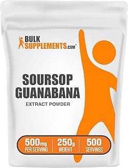 BulkSupplements.com Soursop Fruit Extract Powder - Guanabana Extract, Herbal Supplement - Gluten Free, 500mg per Serving, 250g (8.8 oz) (Pack of 1)