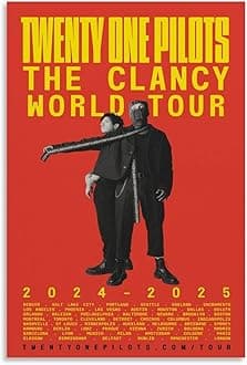 Suoluf Twenty One Pilots Poster Clancy World Tour Canvas Art Painting Decor Wall Posters Bedroom Gym Decorative Gift 12x18inch(30x45cm), Unframe-style-4