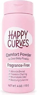 Comfort Powder: Talc Free Anti Chafe Body & Foot Dusting Powder Deodorant to Control Inner Thigh Chafing, Private Areas, and All Over Body for Women (4 Ounce (Pack of 1), Fragrance-Free)