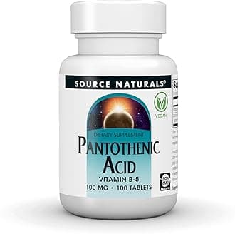 Source Naturals Pantothenic Acid 100 mg Vitamin B-5 Dietary Supplement - 100 Tablets