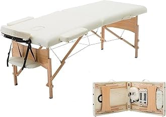 28 In Wide Massage Tables Portable Lash Bed 73 inch Tattoo Table, Height Adjustable Portable Spa Bed, 2 Folding Chiropractic Table w/Carry Case/Face Cradle/Hand Pallet for Travel Physical Therapist