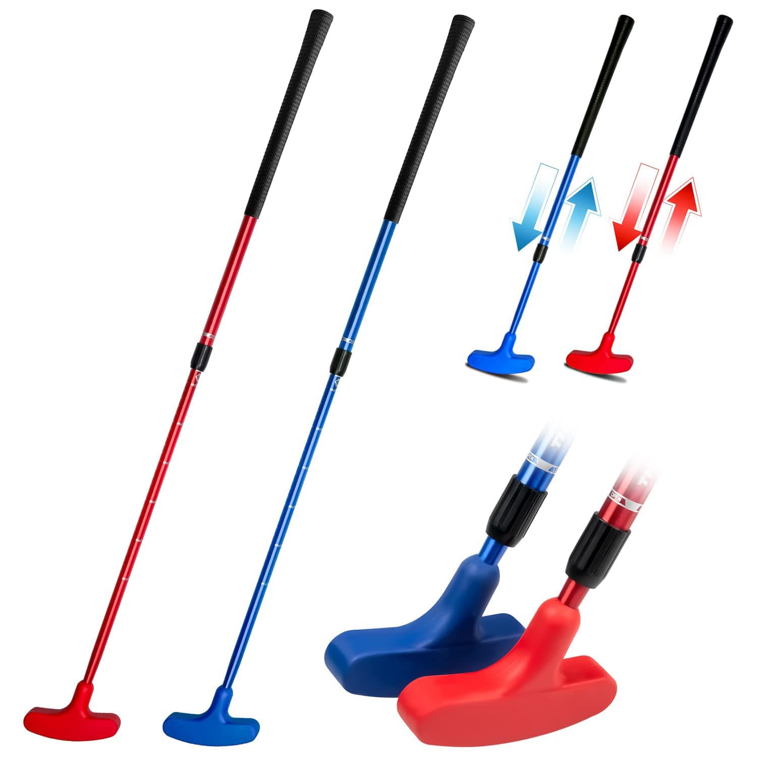 – 2 Pack Golf putters for Men and Women Two-Way Kids Putter Mini Golf Putter for Right or Left Handed Golfers Adjustable Length Golf Putter Suitable for Children, Teenagers and Adults
